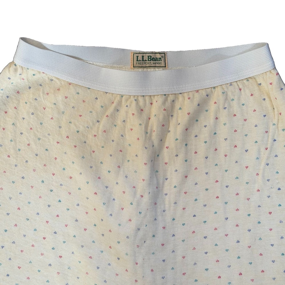 Vintage LL Bean Hearts Women's L Wool Double Layer Thermal Long Johns Gorpcore